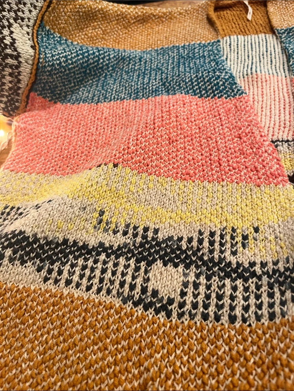 Free People oversized Cable Knit Sweater Cardigan - Picture 7 of 16